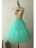 Mint Green Tulle Short Special Occasion Skirt