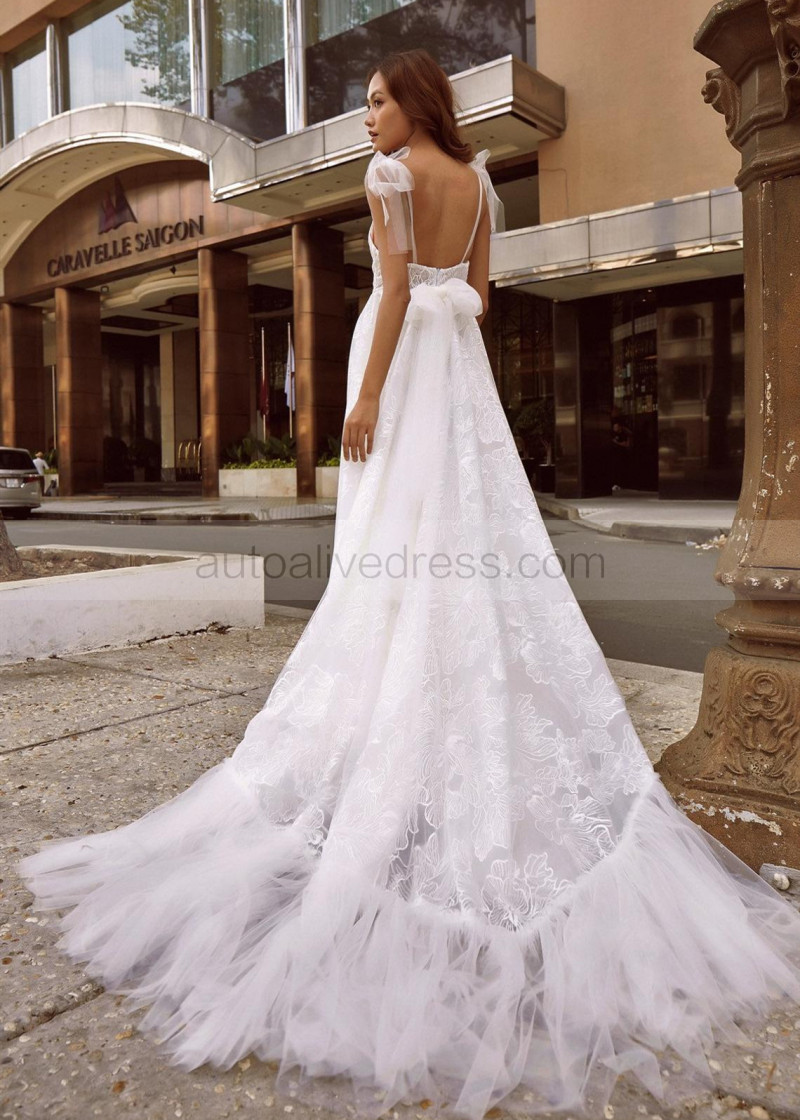 chinese dress ladies Sexy A Line Wedding Dress Satin Bow Sashes – Lisposa main image 0