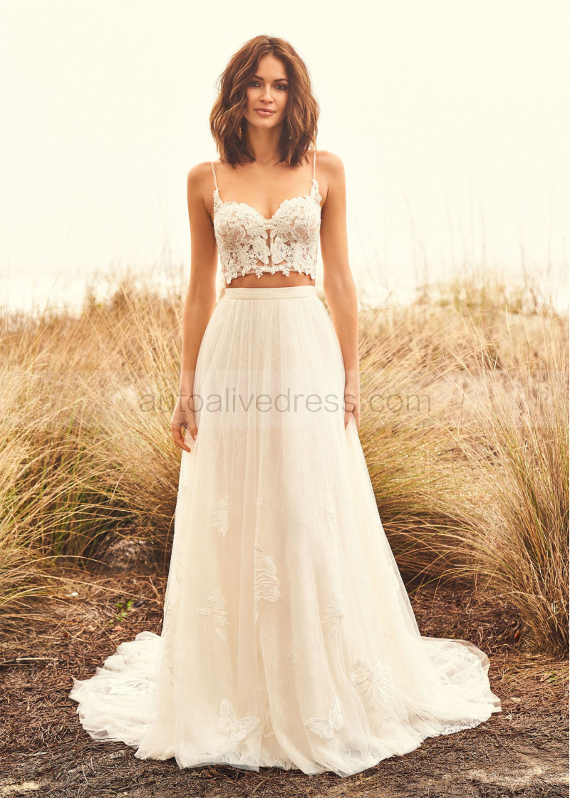 ivory sequin bridesmaid dress Tina Holly TW111 Long Mermaid Sequin Detachable Sleeve Wedding Dress main image 0