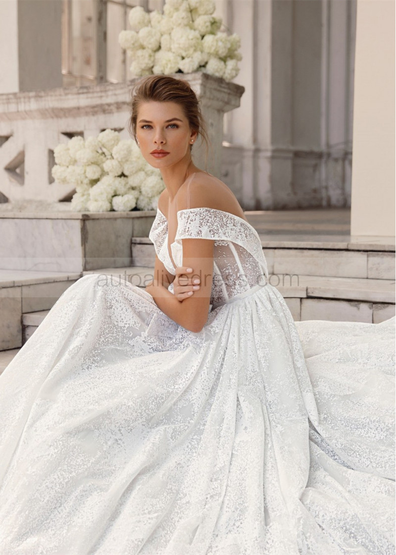 wedding dress glitter top JEWEL Wedding Dress