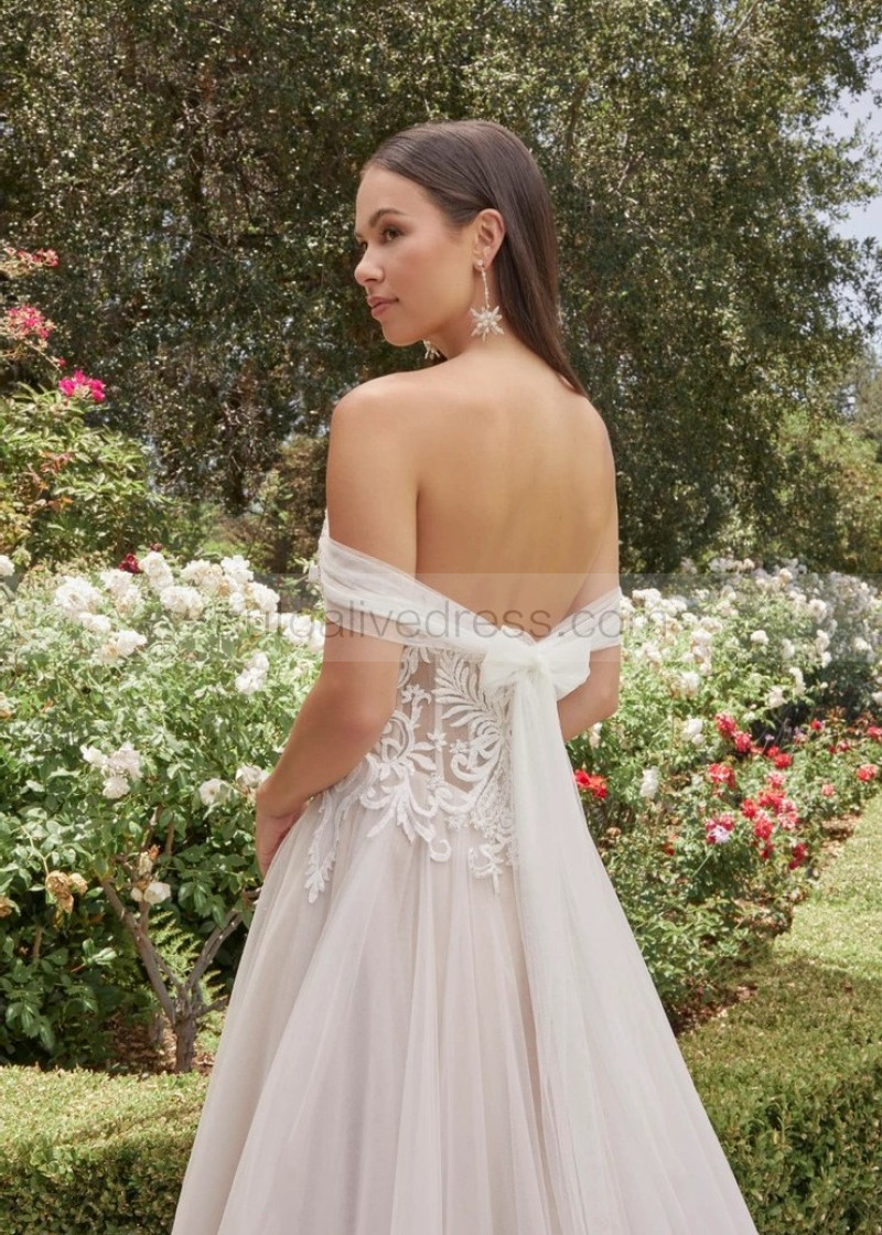 detachable beaded straps for wedding dress Multiple beaded spaghetti straps silk bias tape fitted wedding gown w  detachable overskirt GLGL3654 – smcfashion.com main image 0