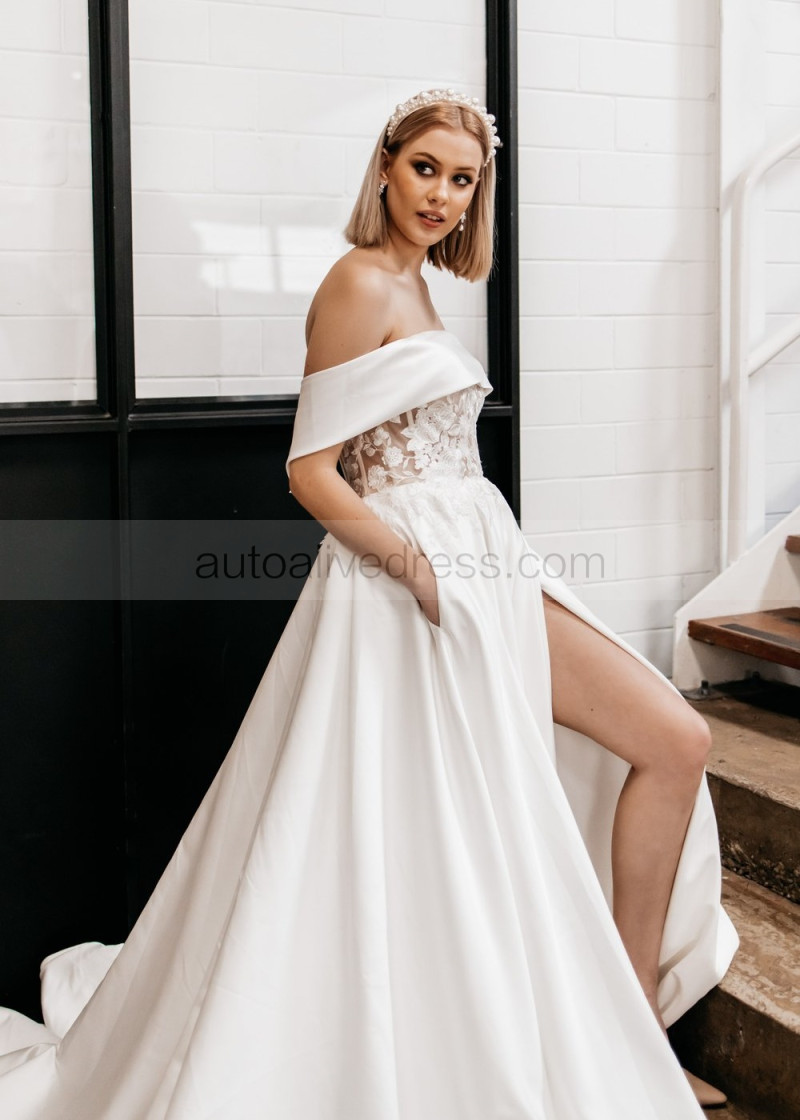 off shoulder puff sleeve maxi dress Off-Shoulder Puffy Sleeve Bridesmaid Maxi Dress