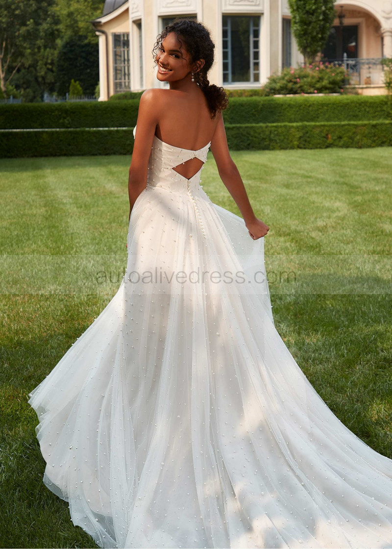 wedding dress beaded top tulle bottom Felicia Appliqu Floral Mini Dress
